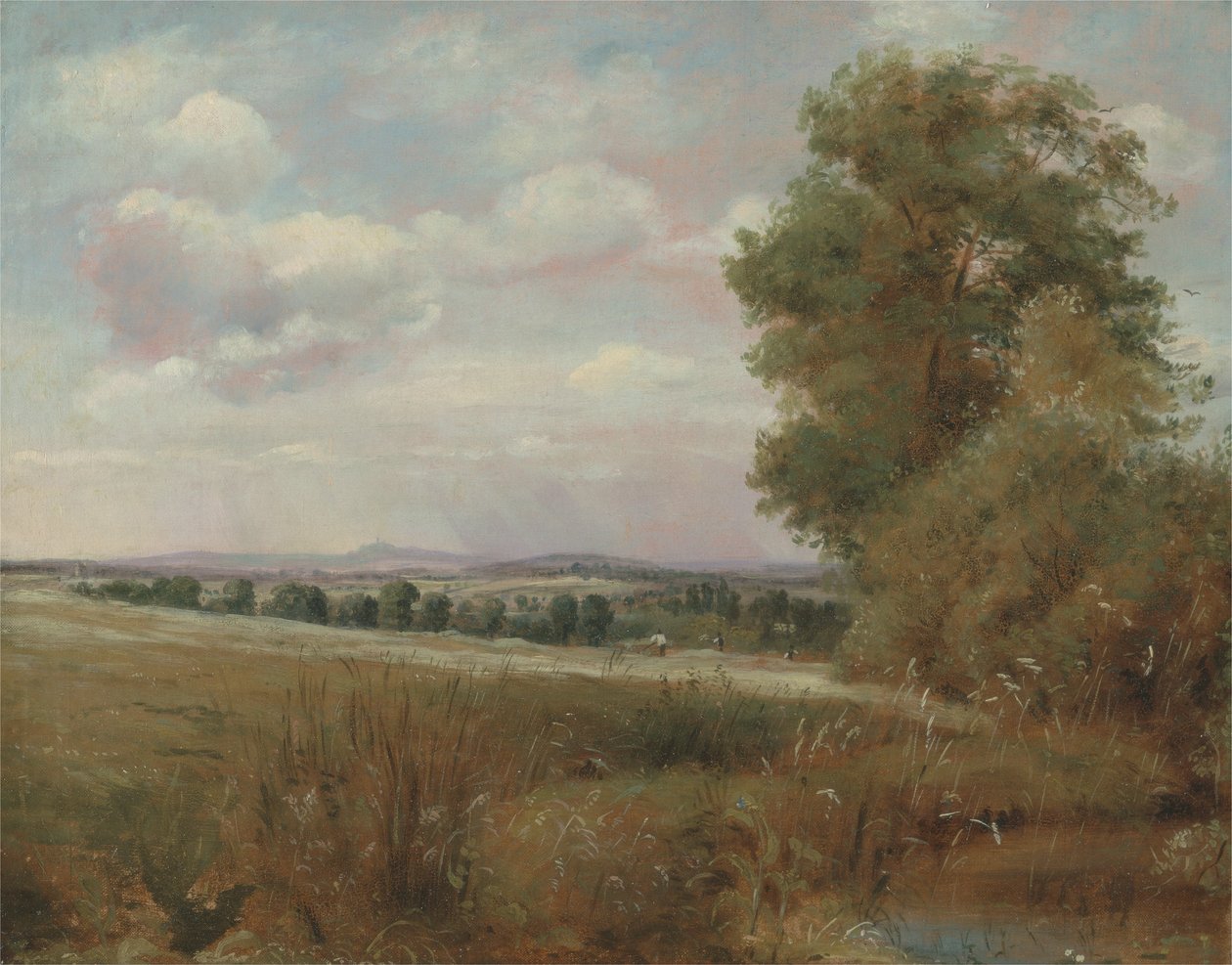 Landscape at Hampstead with Harrow in the Distance, ca 1849-55 (olja på duk) av Lionel Constable