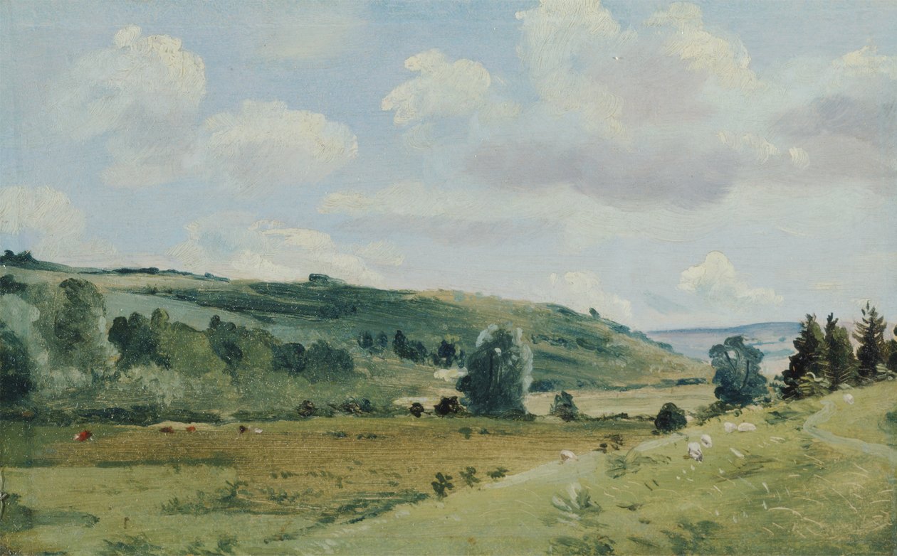 Landskap, ca 1849-55 (olja på panel) av Lionel Constable