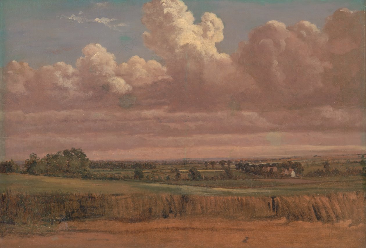 Landskap med Wheatfield, ca. 1850-talet. av Lionel Constable