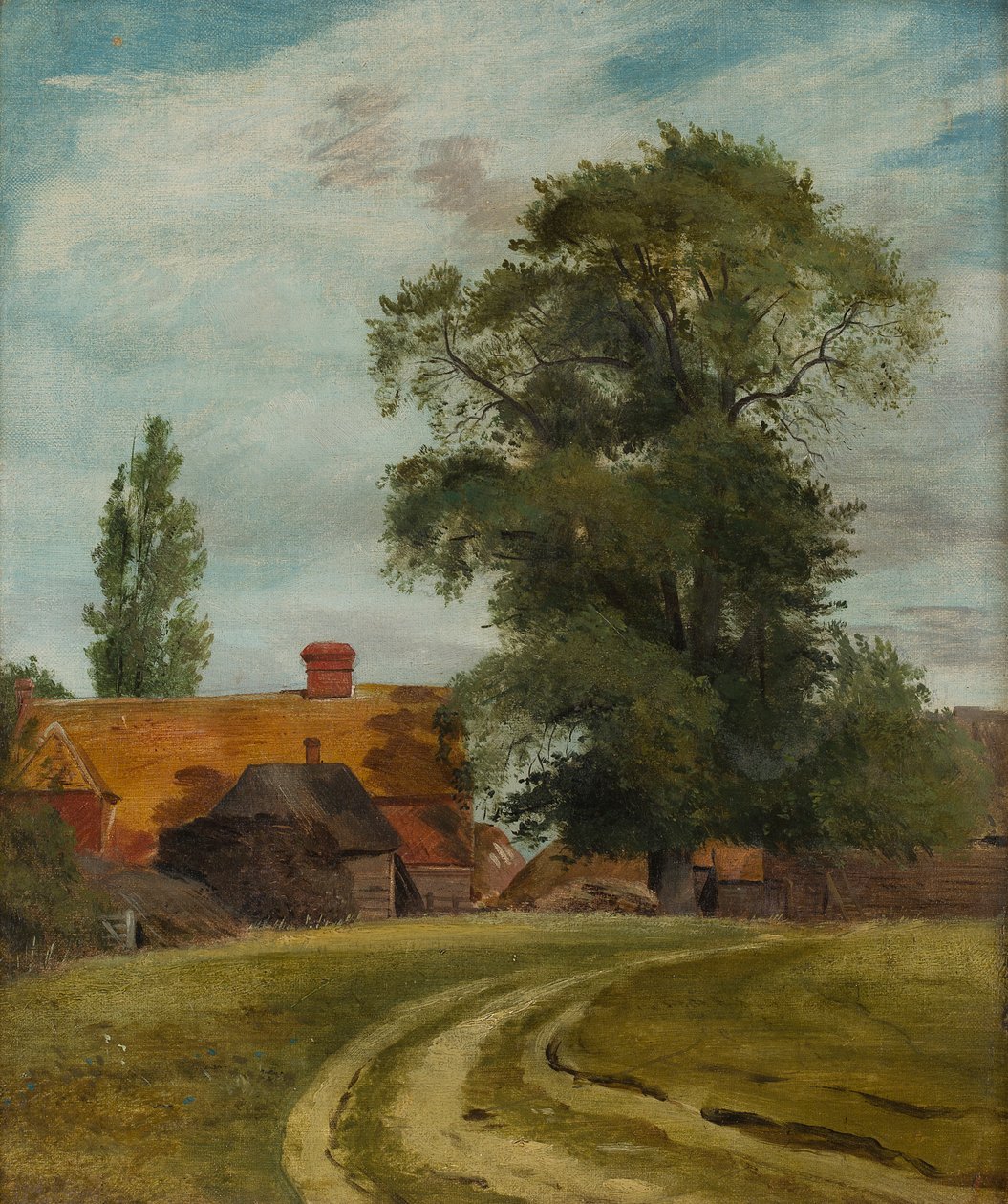 Vägen till gården (olja på duk) av Lionel Constable