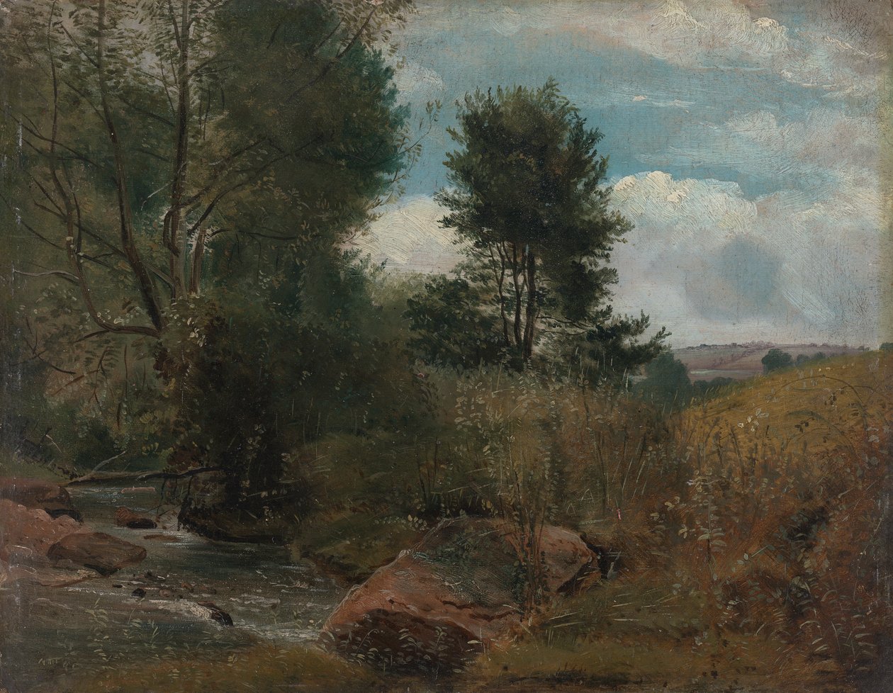 Utsikt över floden Sid, nära Sidmouth av Lionel Constable