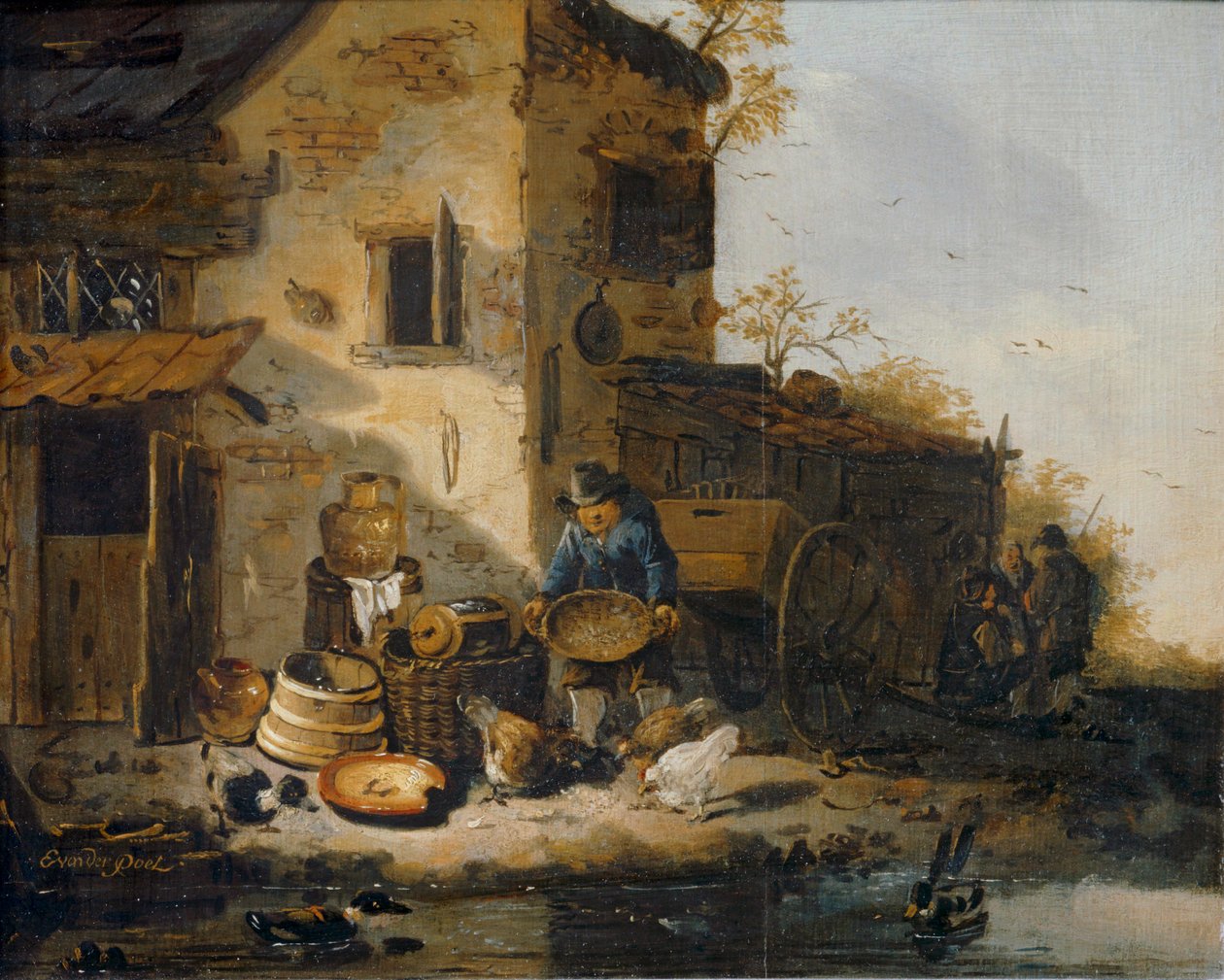 Bonde matar sina kycklingar ... av Lionel Hamilton Renwick
