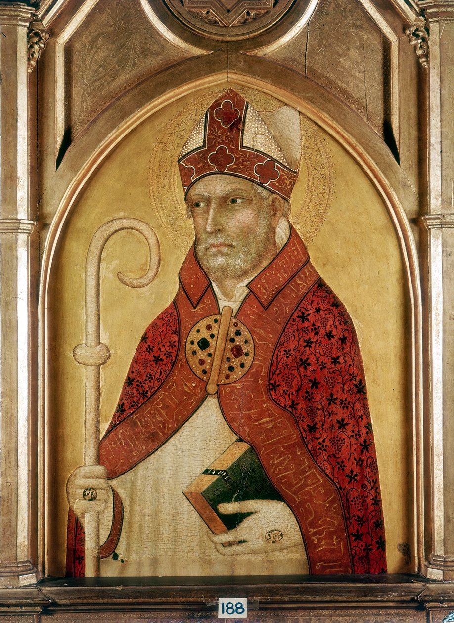 St Augustine av Hippo, tidigt 1300-tal av Lippo Memmi