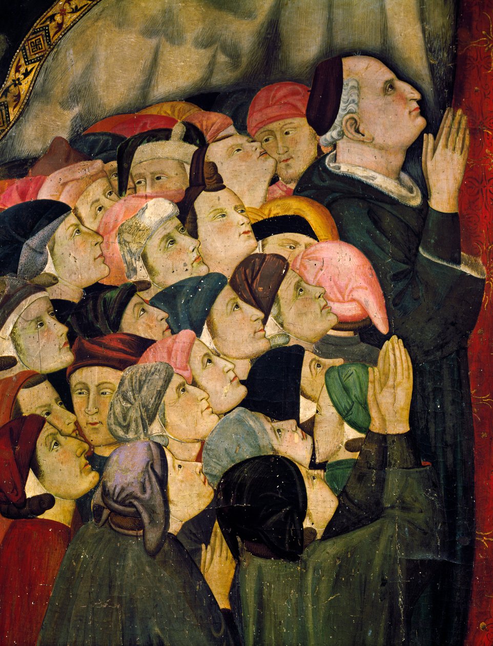 Virgin of Mercy, detalj, c.1320 av Lippo Memmi