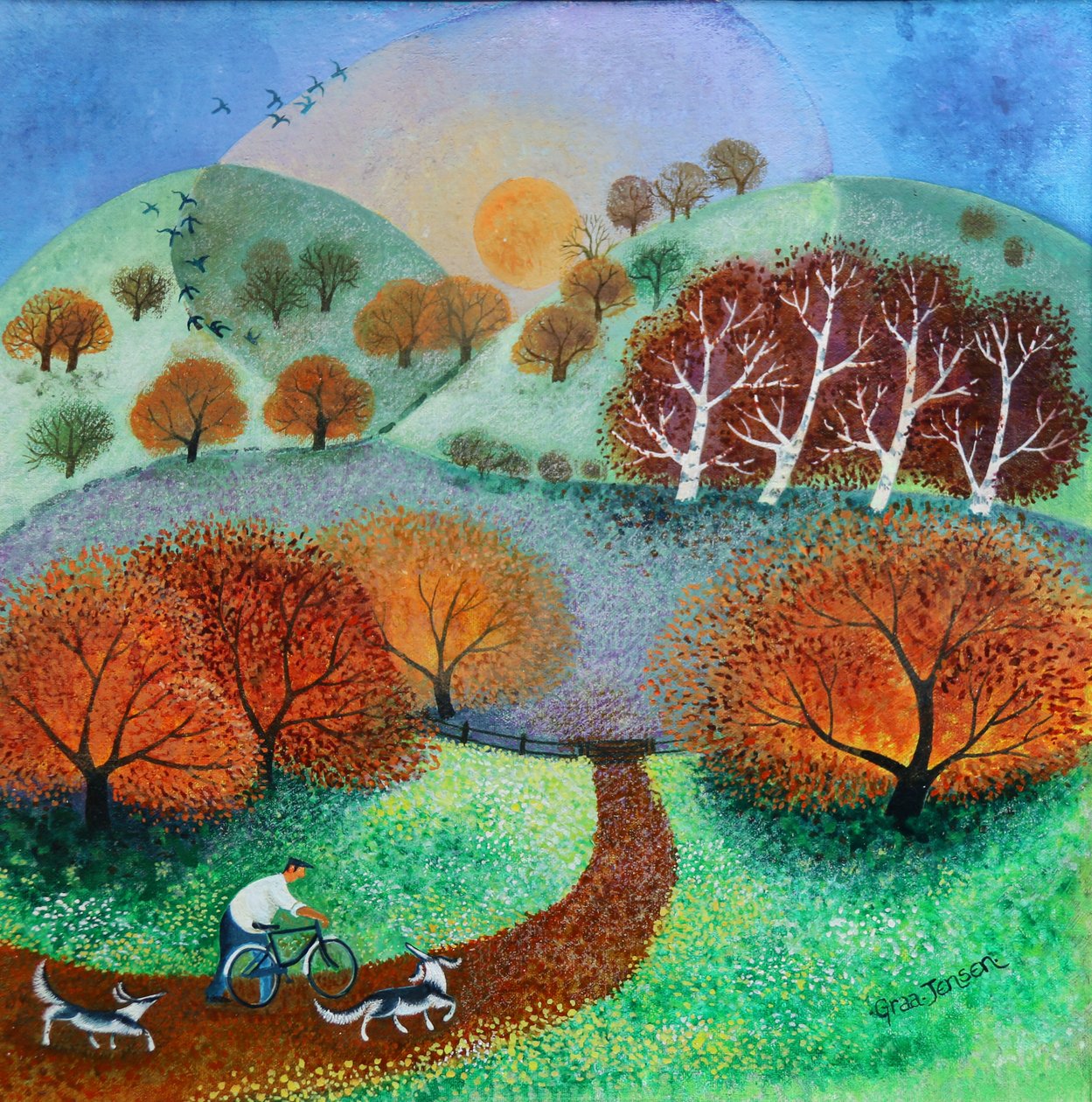 First Light, 2021, (akryl på duk) av Lisa Graa Jensen