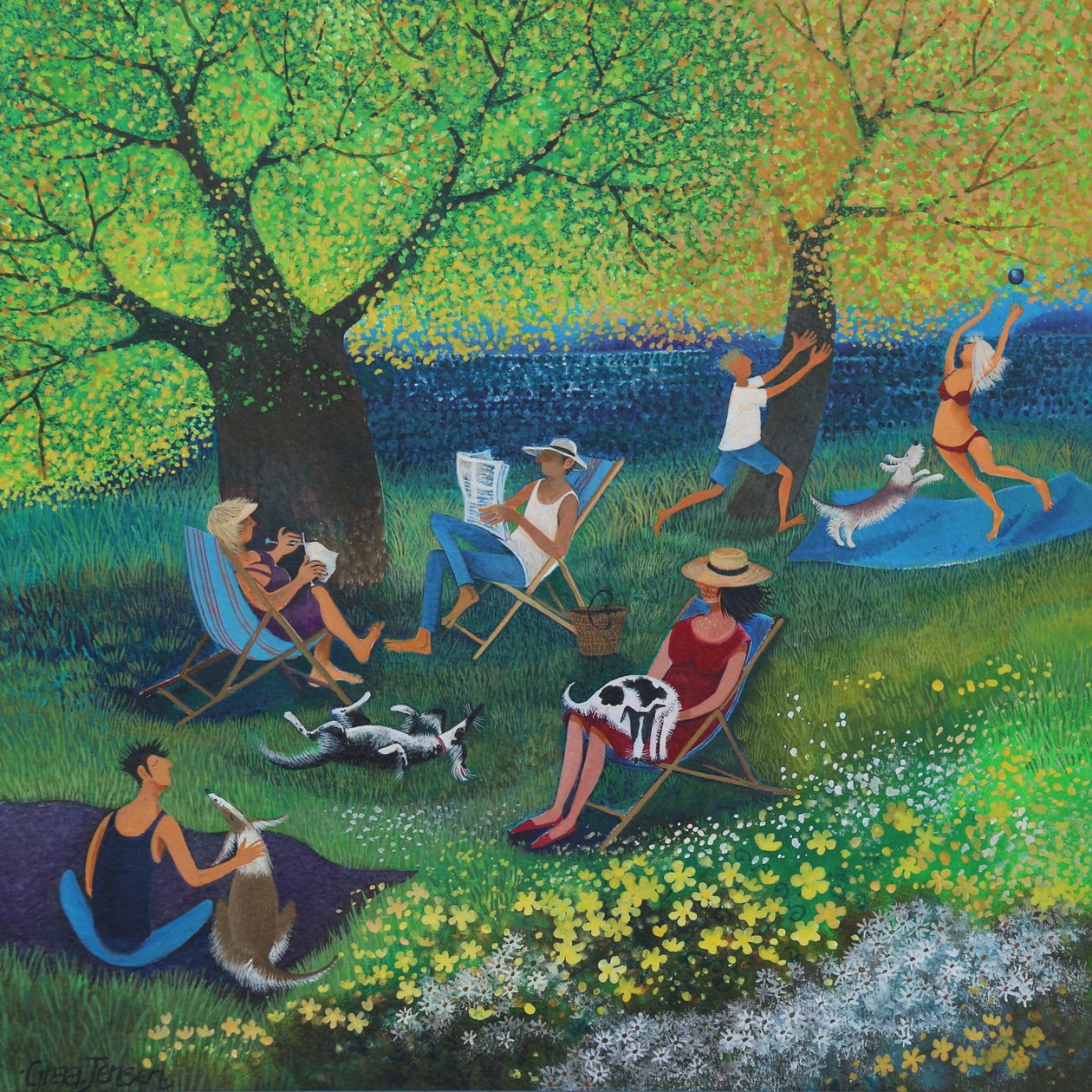 Lady in Pink, 2015 (akryl på papper) av Lisa Graa Jensen