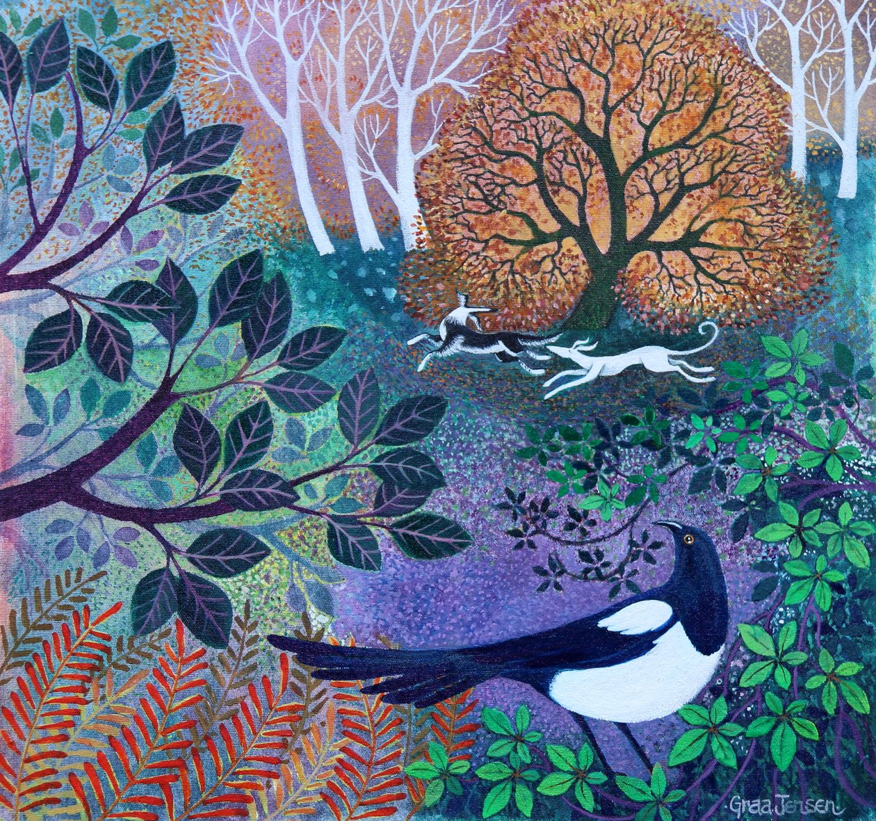 Watchful Eye,2021,(akryl på linne) av Lisa Graa Jensen