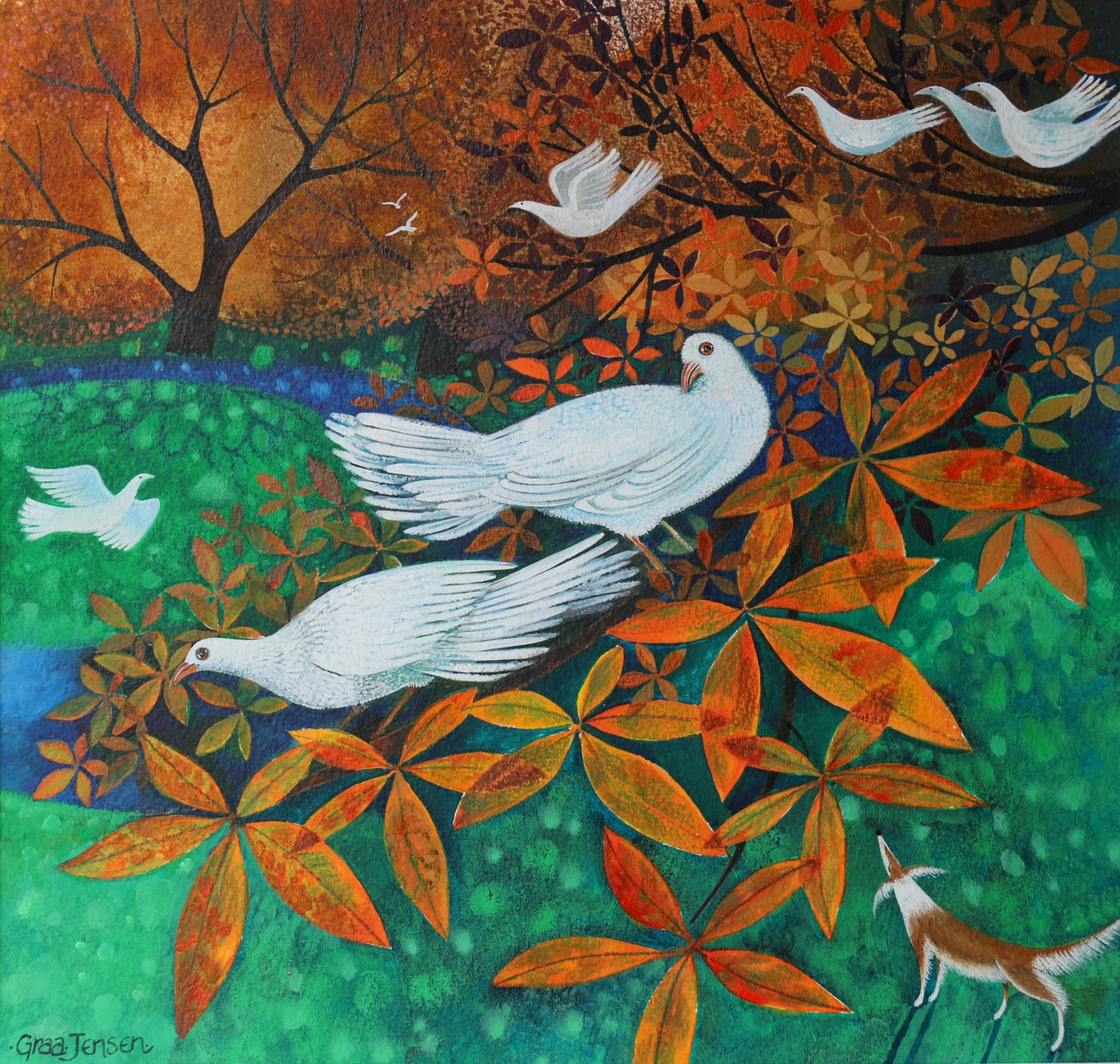Vita duvor, 2016 av Lisa Graa Jensen