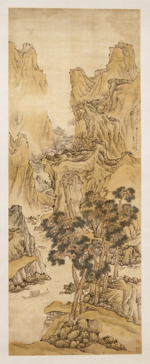Peach Blossom Spring, 1650. av Liu Du