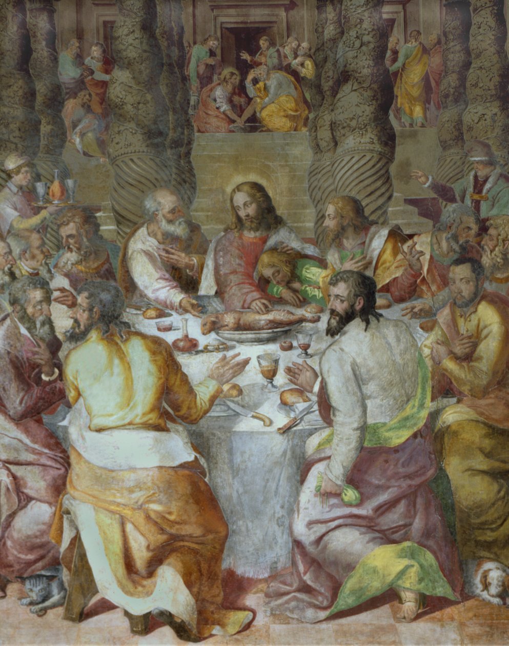 Den sista måltiden, 1572-75 av Livio Agresti