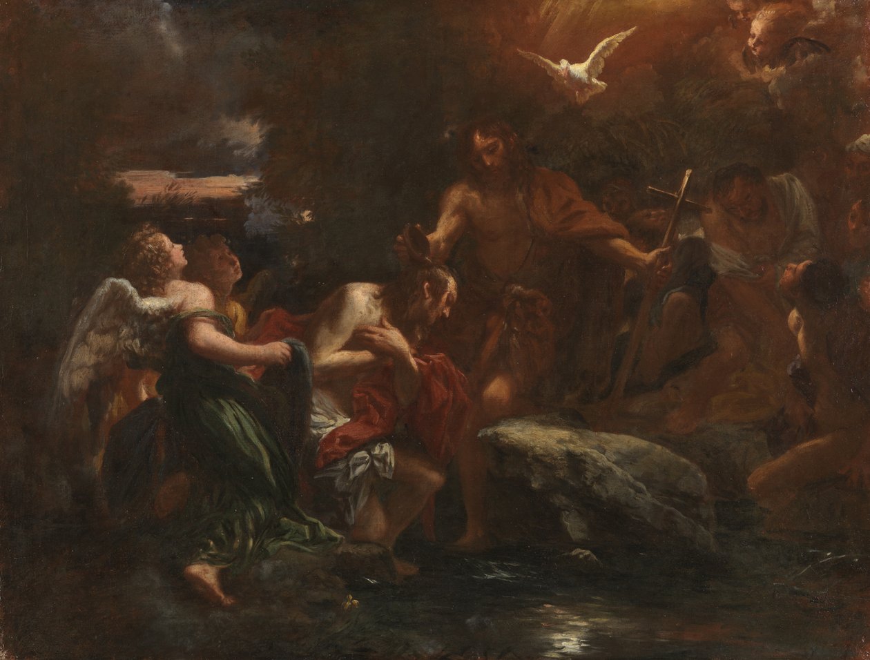 Kristi dop, ca 1673 av Livio Mehus