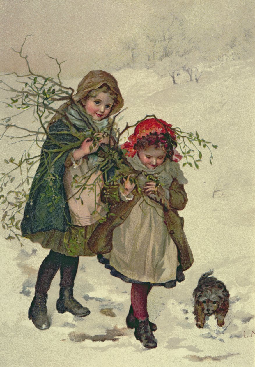 Illustration från Christmas Tree Fairy, pub. 1886 av Lizzie Mack