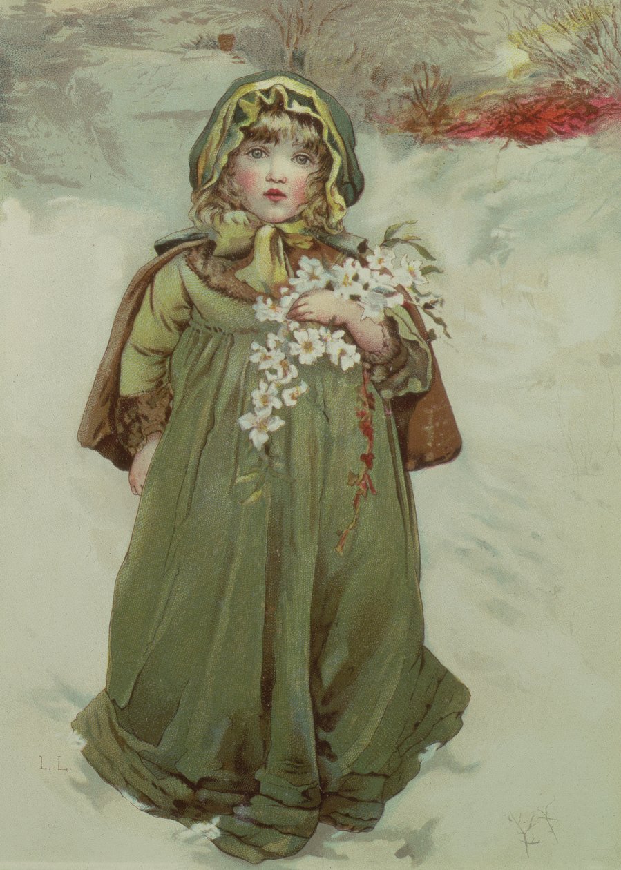 Frontispice från Julrosor, 1880 av Lizzie Mack