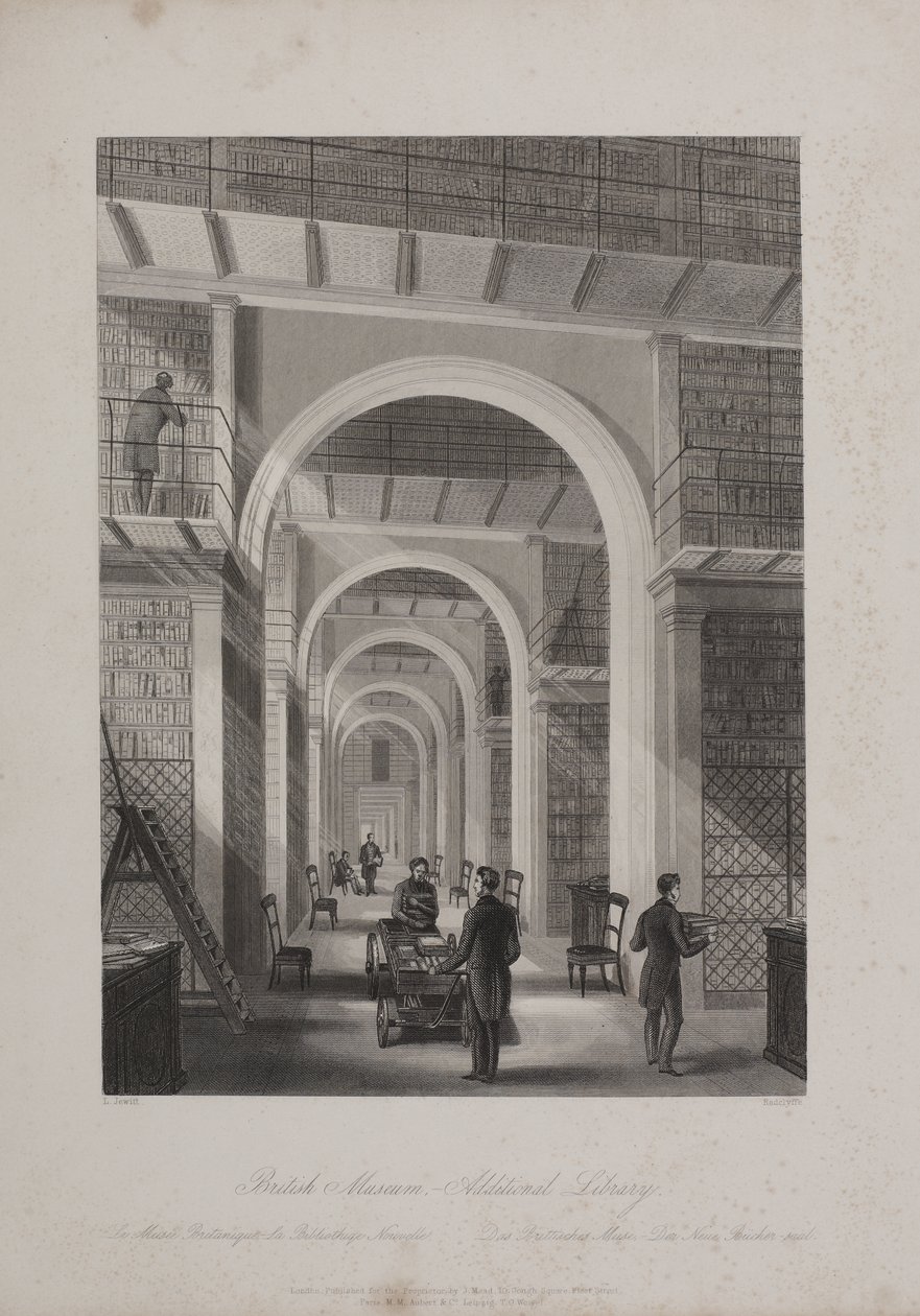 British Museum, Holborn, ca 1850 (gravyr) av Llewellyn (after) Jewitt