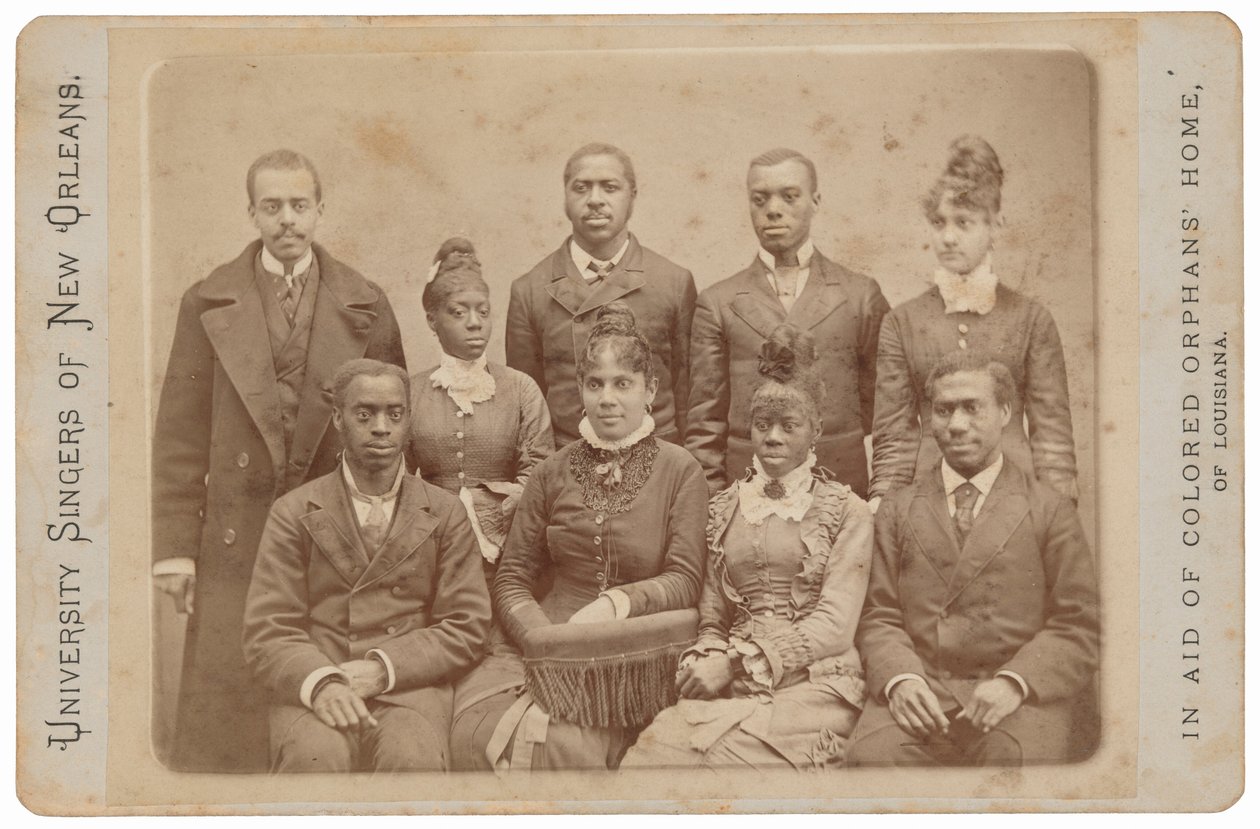University Singers från New Orleans,ca. 1879 (foto) av Llewellyn A. Sawyer