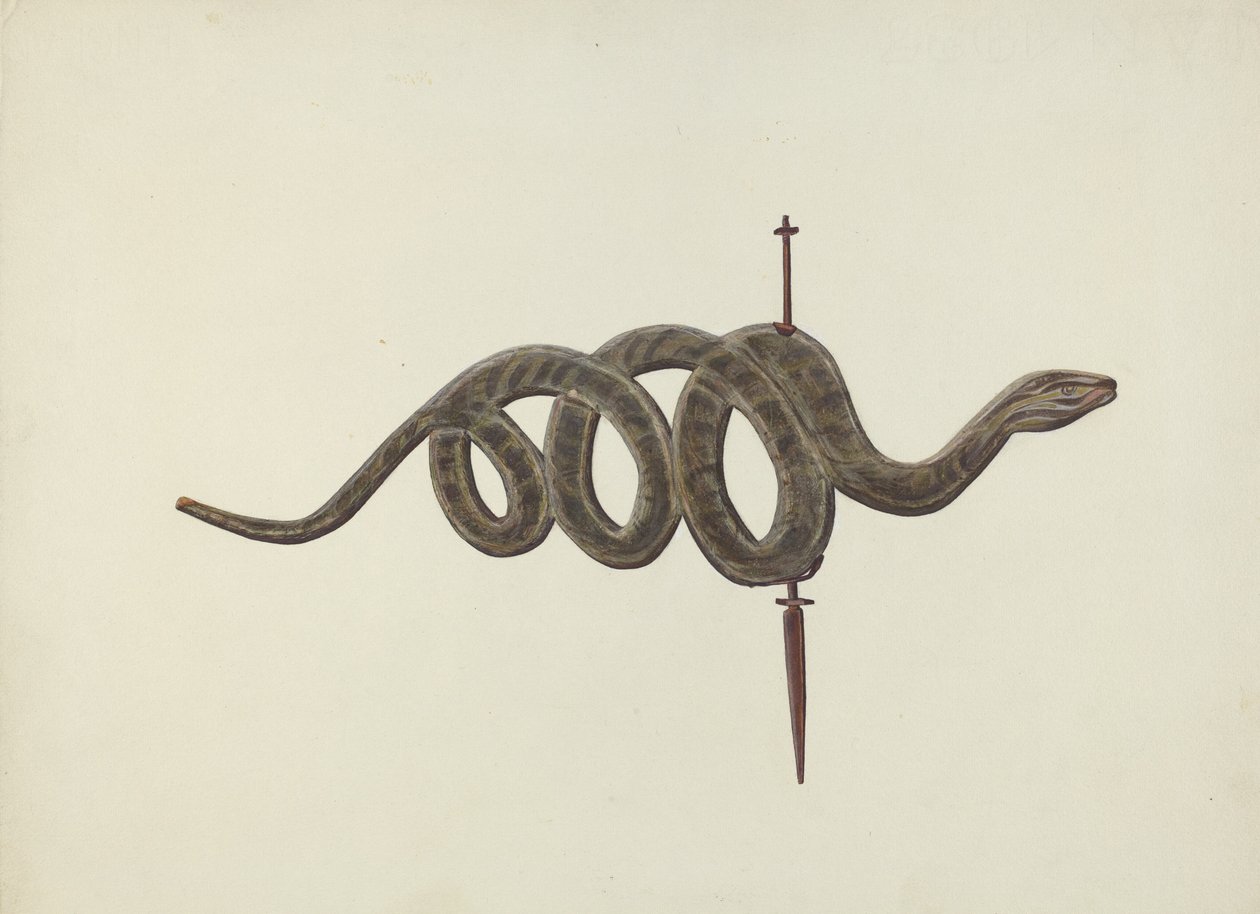 Orm väderflöjel, ca. 1938. av Lloyd Broome