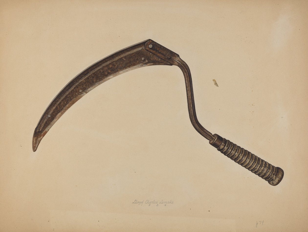 Handsickle, 1939. av Lloyd Charles Lemcke
