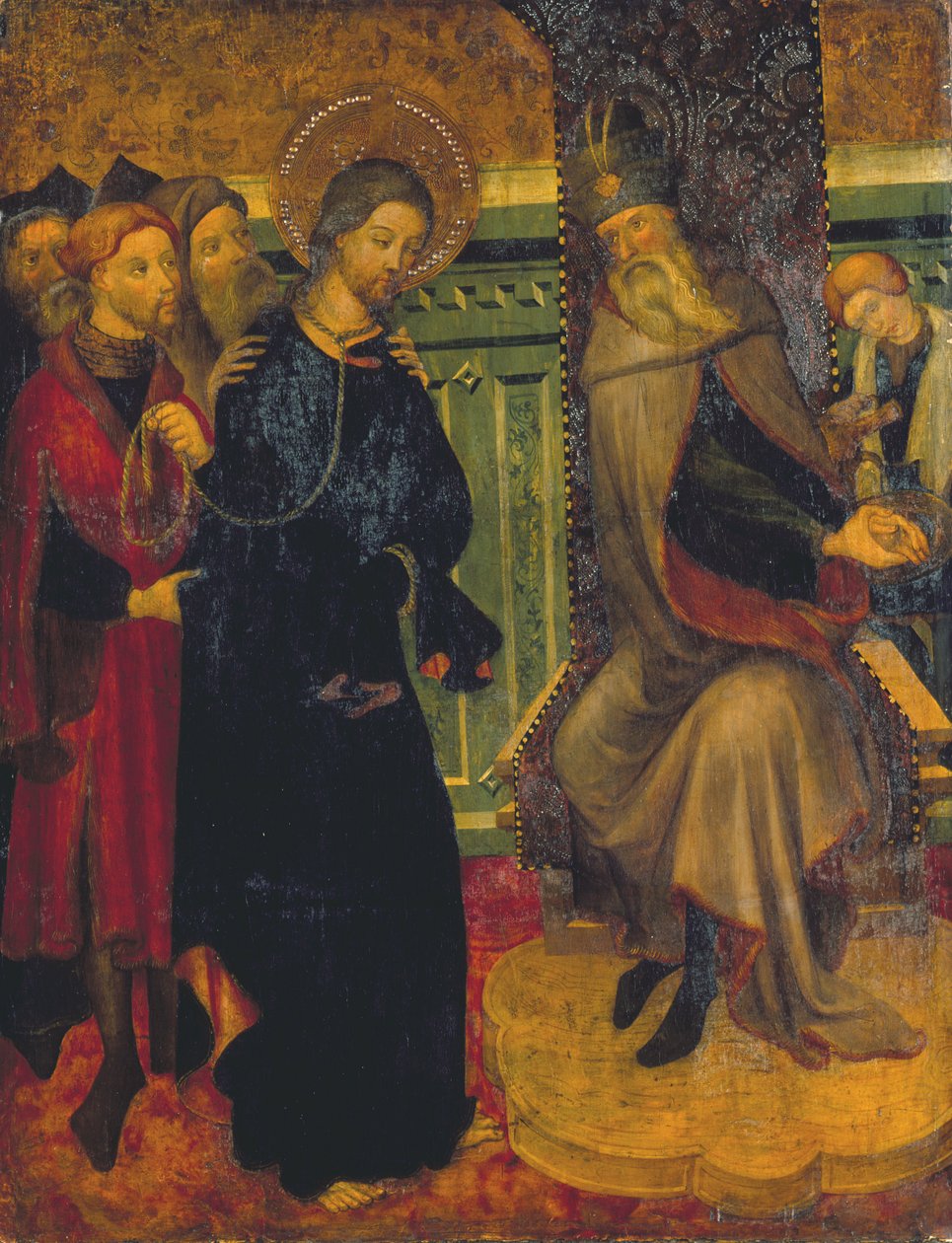 Kristus före Pilatus, ca 1420-1425 (tempera på panel) av Lluís Borrassà