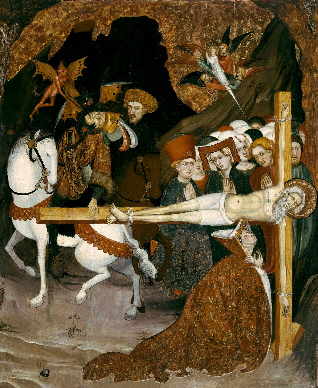 Apostelns korsfästelse. Målning av Lluis Borrassa (1360-1425) av Lluís Borrassà