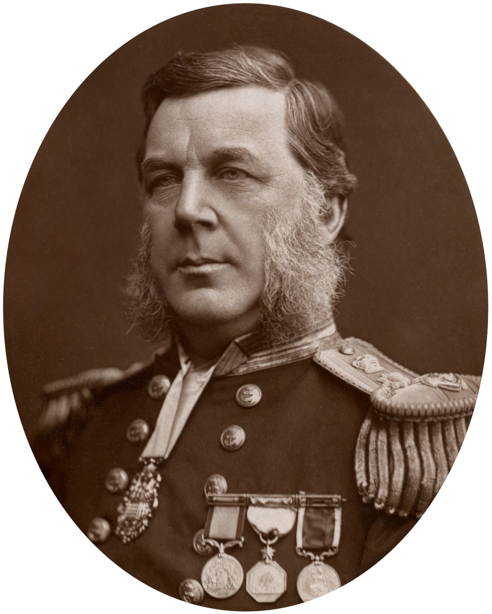 Kapten Bedford Clapperton Trevelyan Pim, brittisk sjöofficer, 1883. av Lock and Whitfield