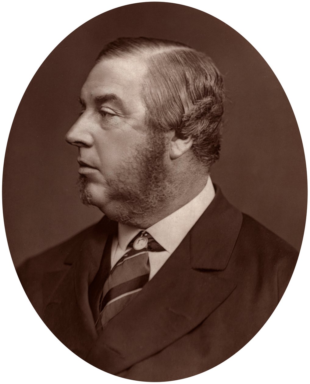 George Sclater-Booth MP, ordförande för lokalstyrelsen, 1878. av Lock and Whitfield