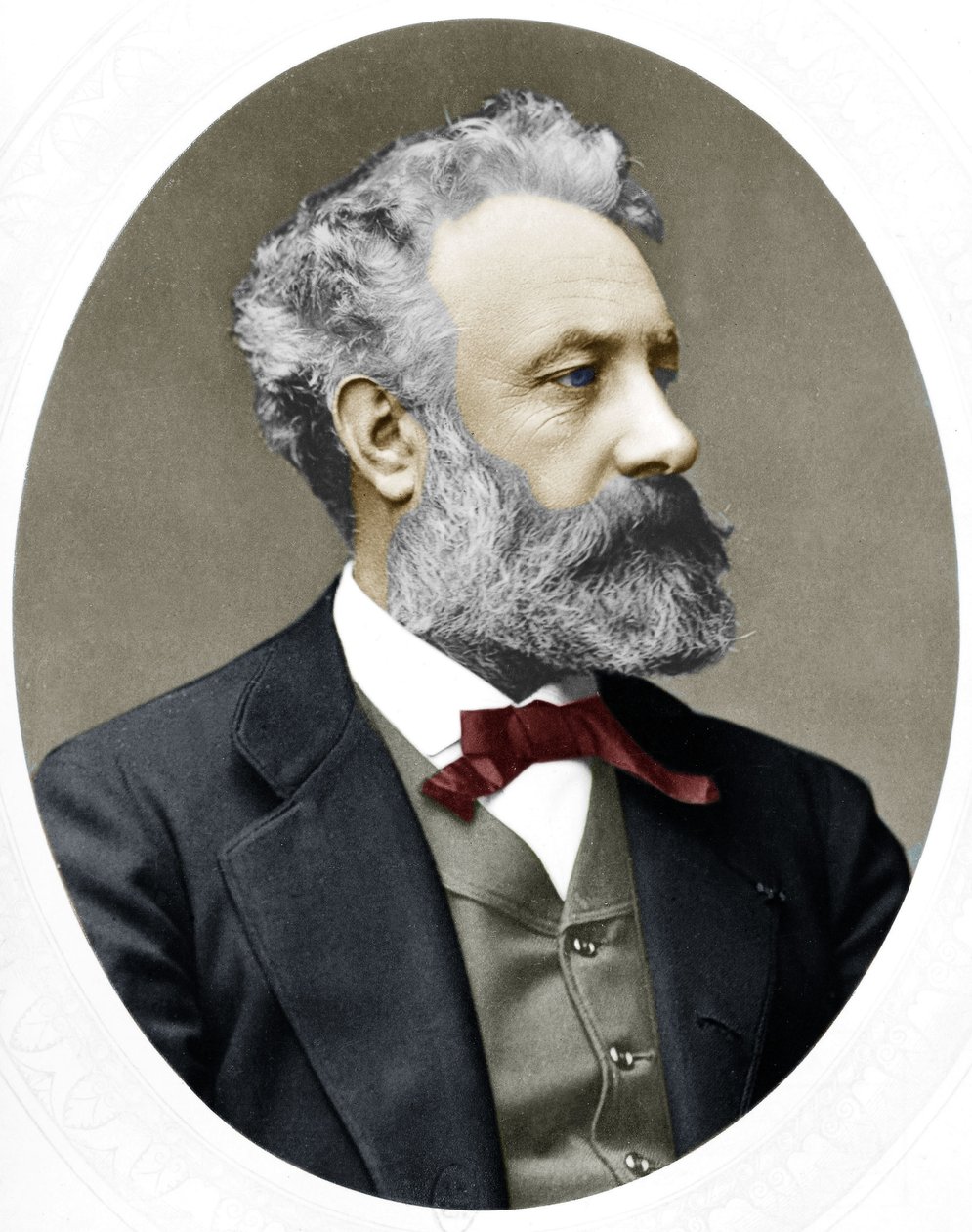 Jules Verne (1828-1905) fransk författare, här 1877 av Lock and Whitfield