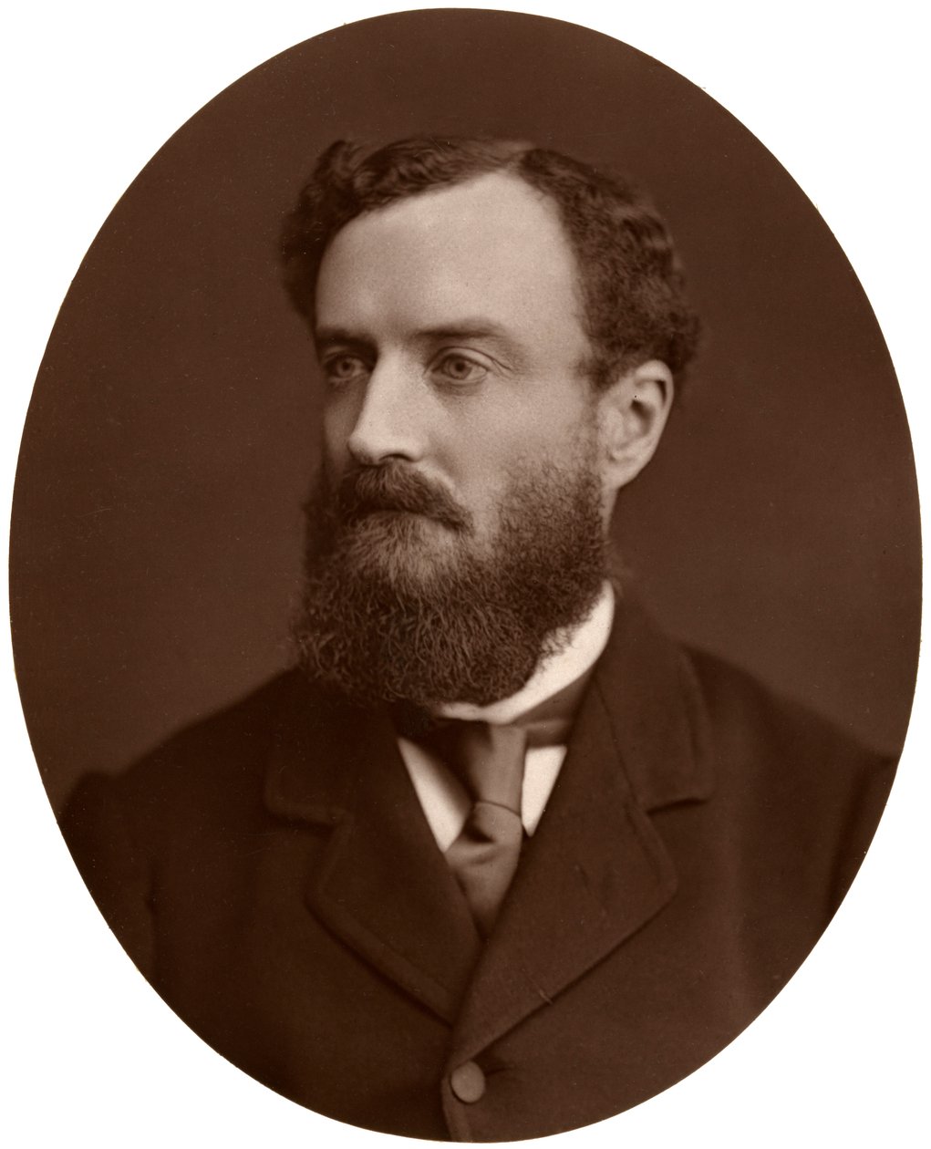 Sir Michael Hicks-Beach, Bart, MP, chefssekreterare för Irland, 1876. av Lock and Whitfield