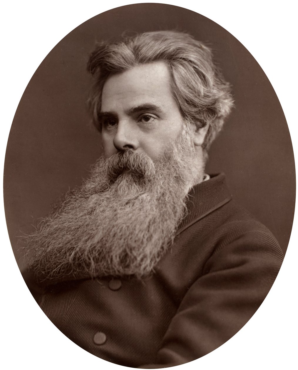 Thomas Woolner, RA, professor i skulptur vid Royal Academy, 1877. av Lock and Whitfield