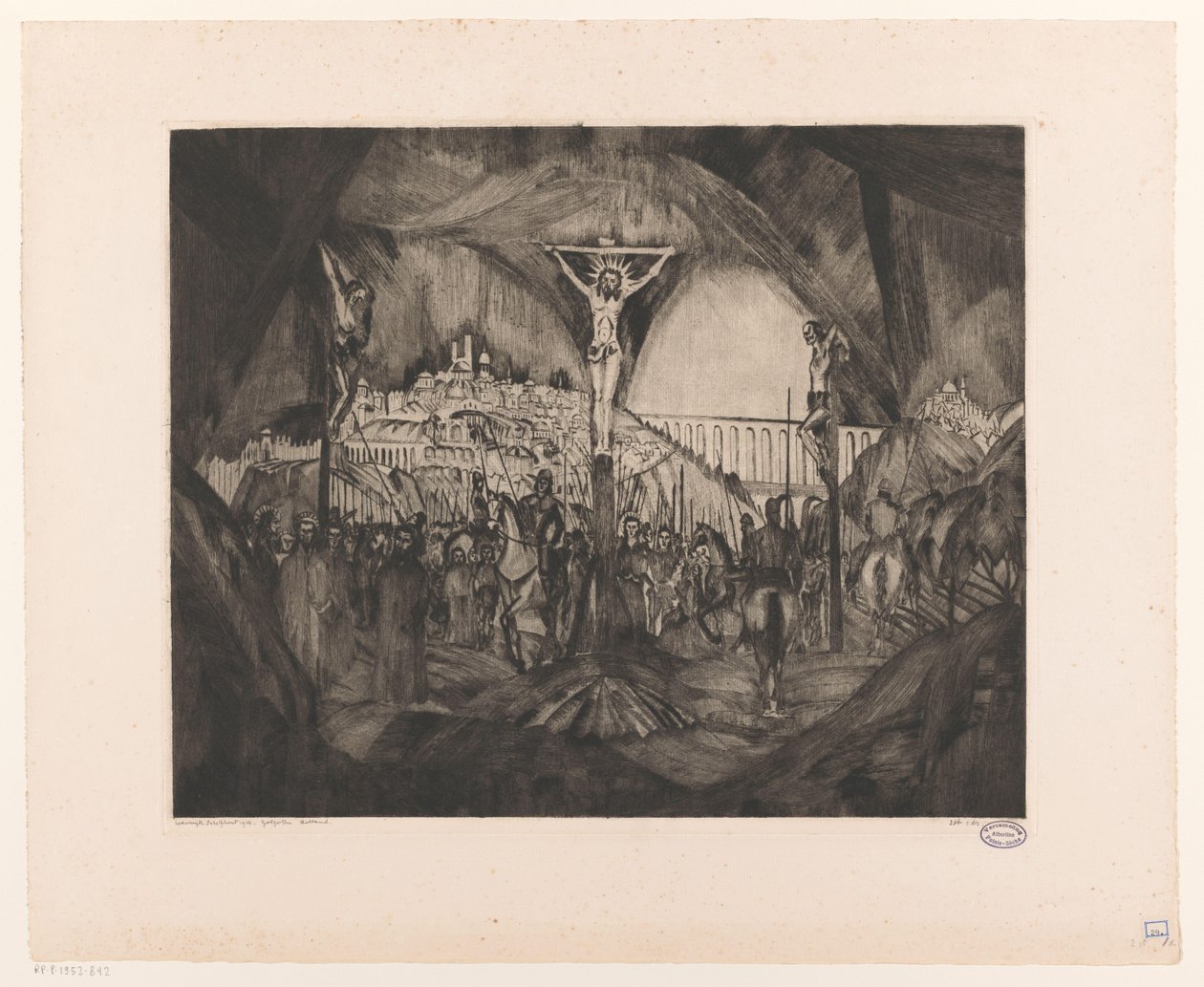 Golgata I (originaltitel på objekt) av Lodewijk Schelfhout (signed by artist)