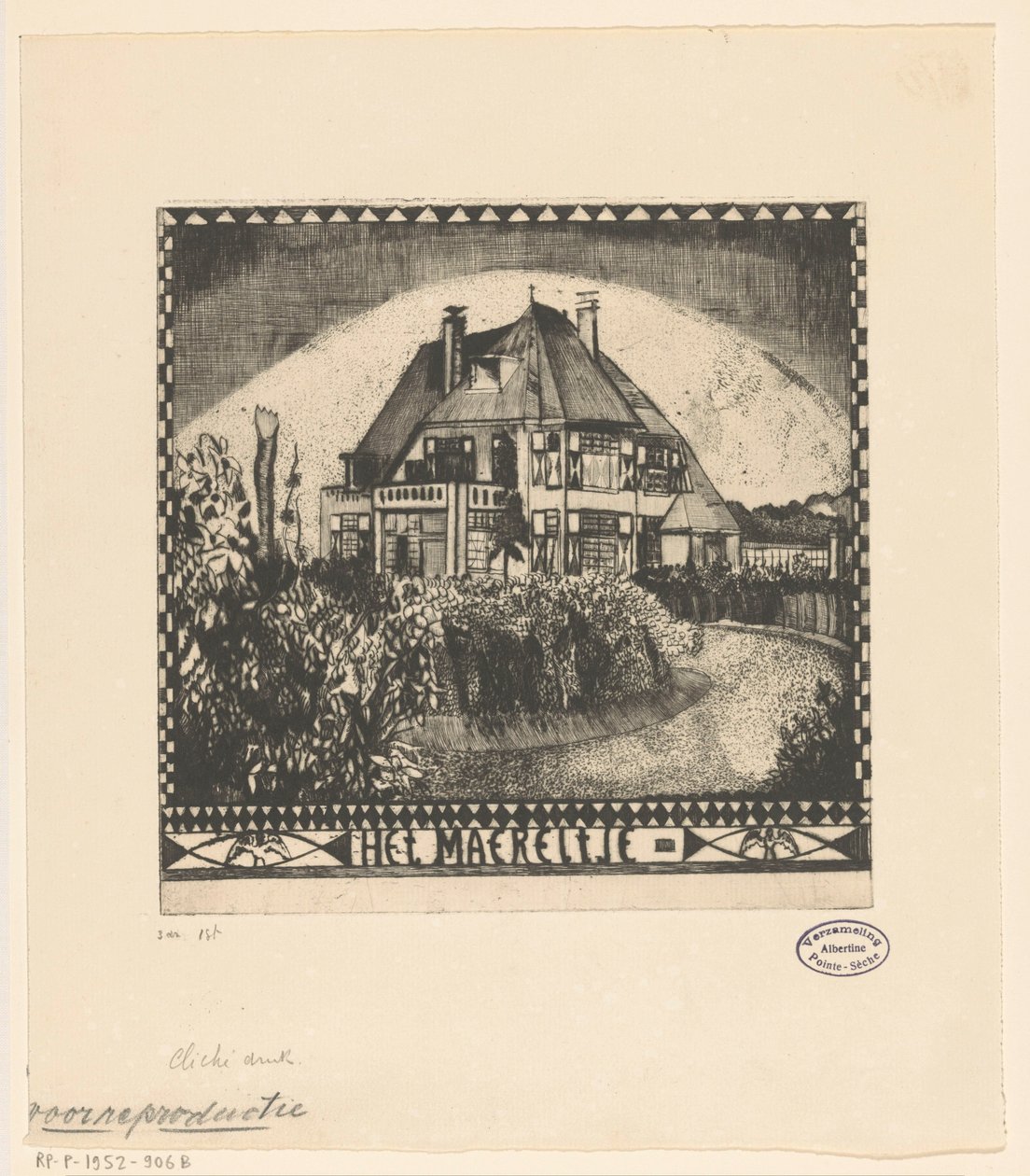 Het Maereltje (originaltitel på objekt) av Lodewijk Schelfhout (signed by artist)