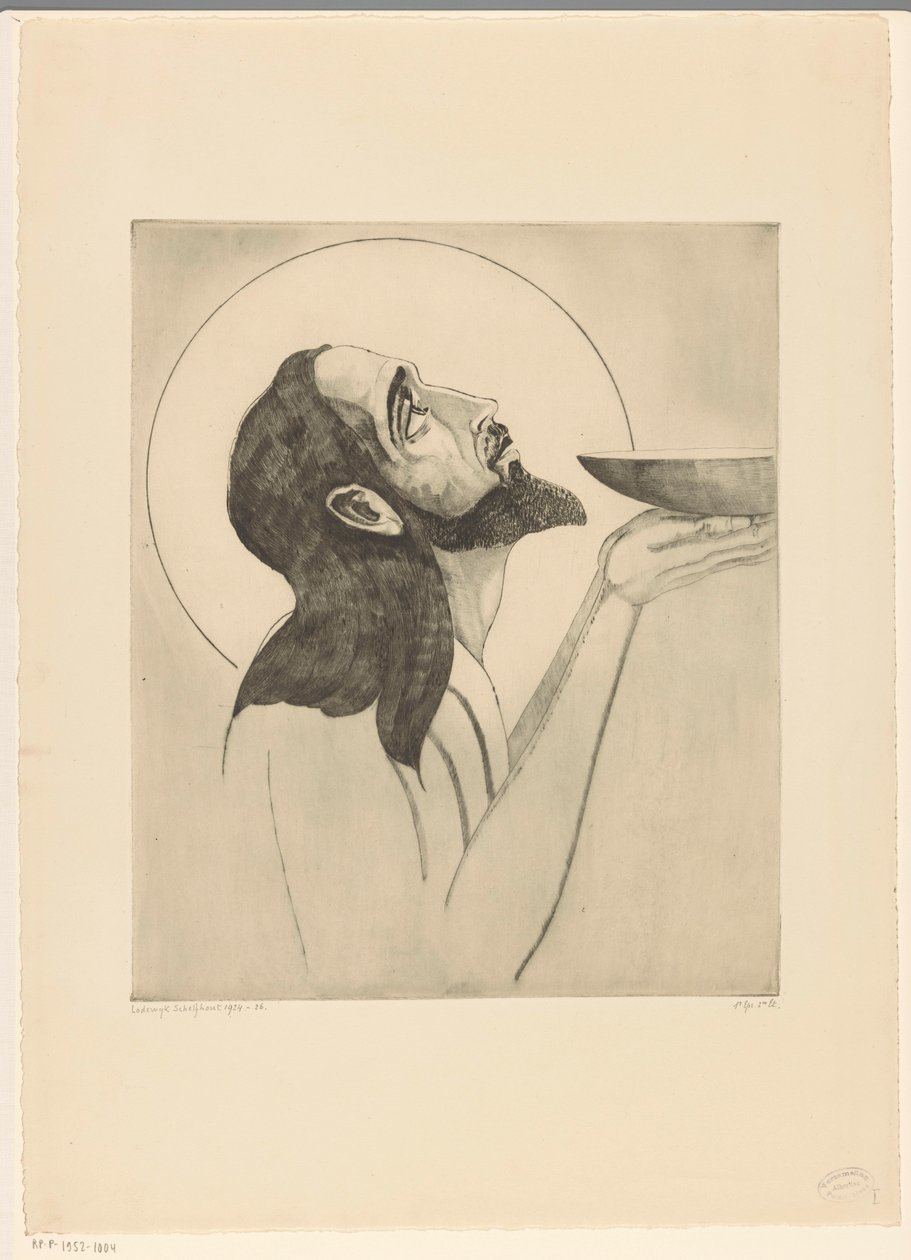 Johannes de Doper Johannes Döparen (originaltitel) av Lodewijk Schelfhout (signed by artist)