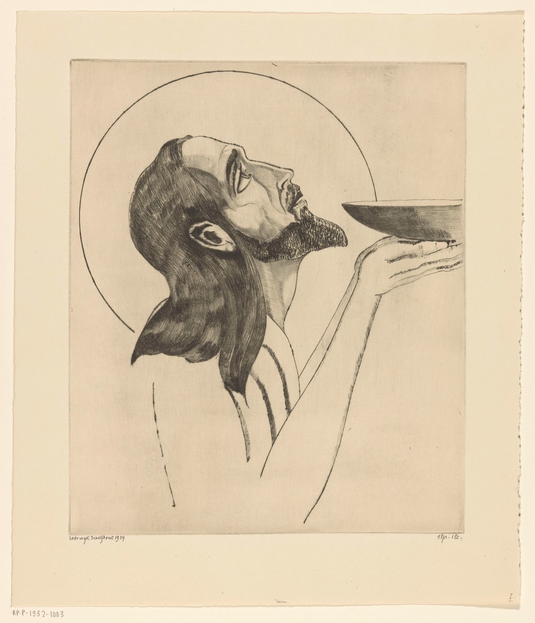 Johannes de Doper Johannes Döparen (originaltitel) av Lodewijk Schelfhout (signed by artist)