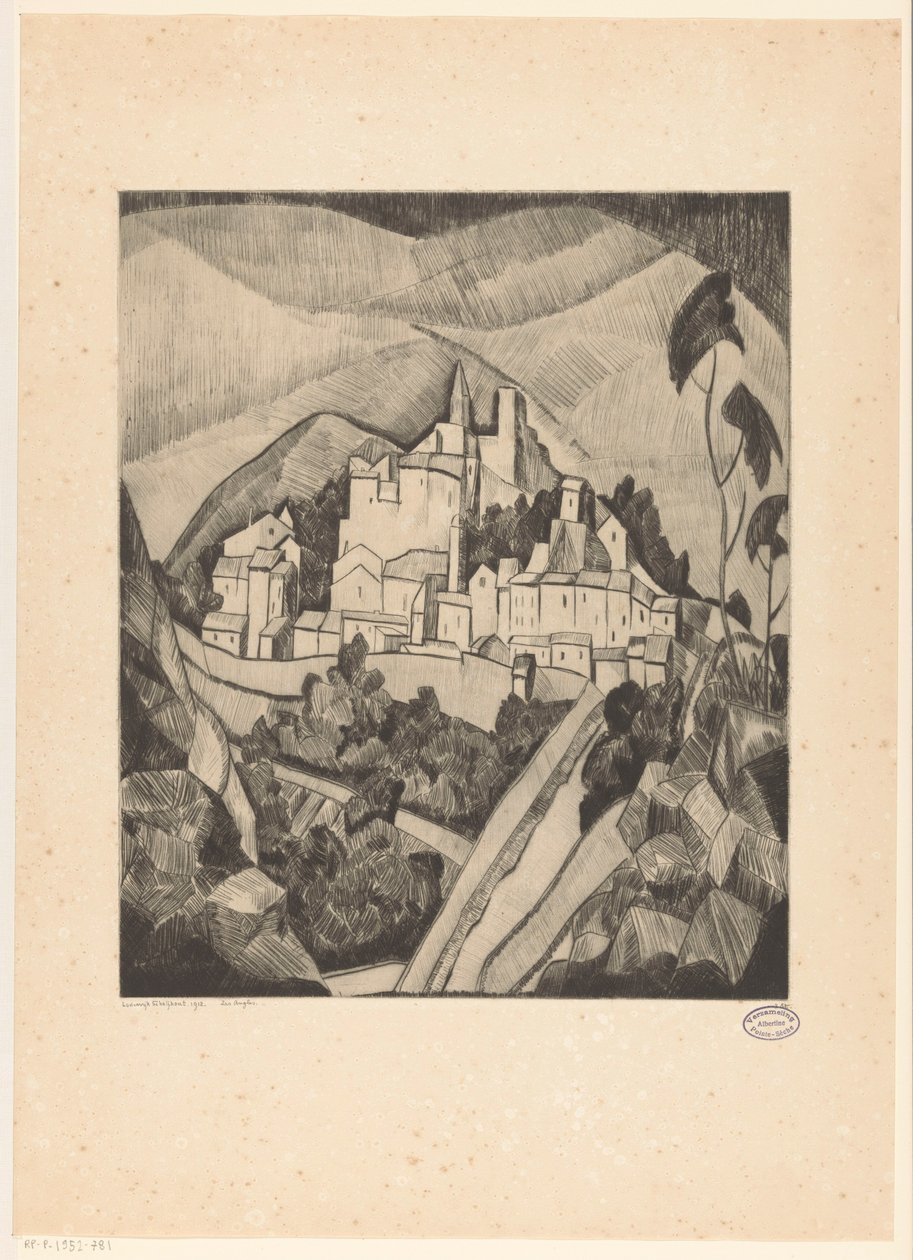 Les Angles I (originaltitel på objekt) av Lodewijk Schelfhout (signed by artist)