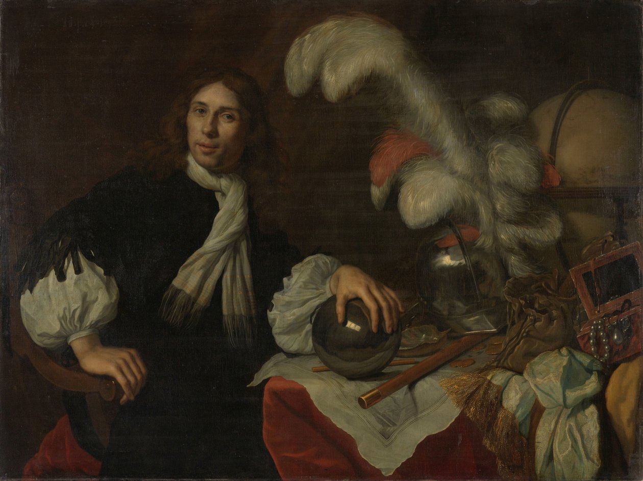Postumt porträtt av Aucke Stellingwerff, amiral av Friesland, dödad 1665 i Lowestoft av en kanonkula av Lodewijk van der Helst