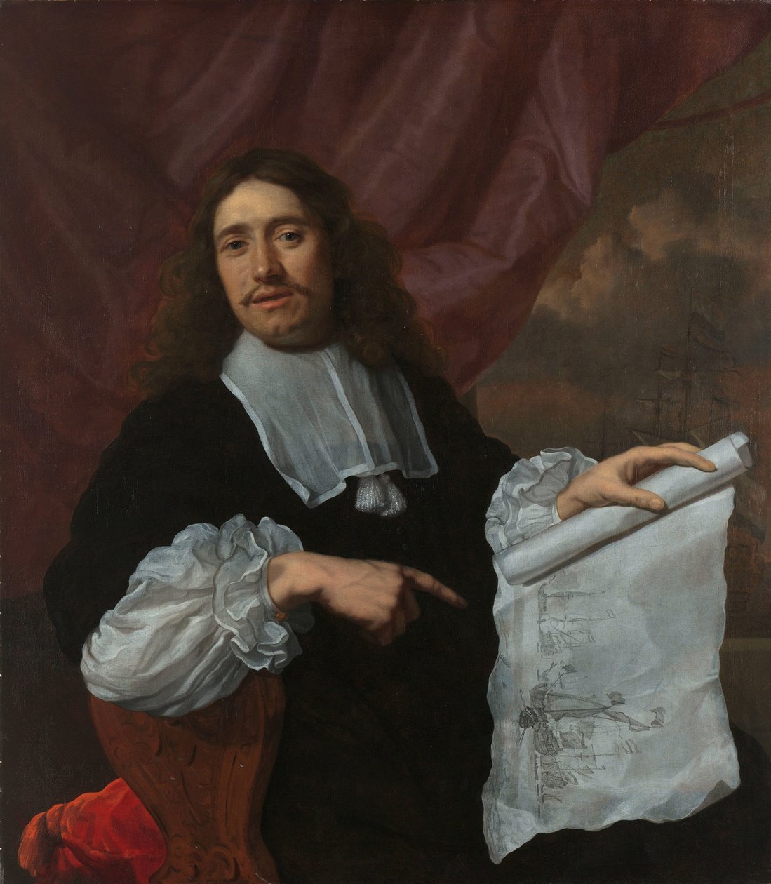 Willem van de Velde II (1633-1707), målare av Lodewijk van der Helst