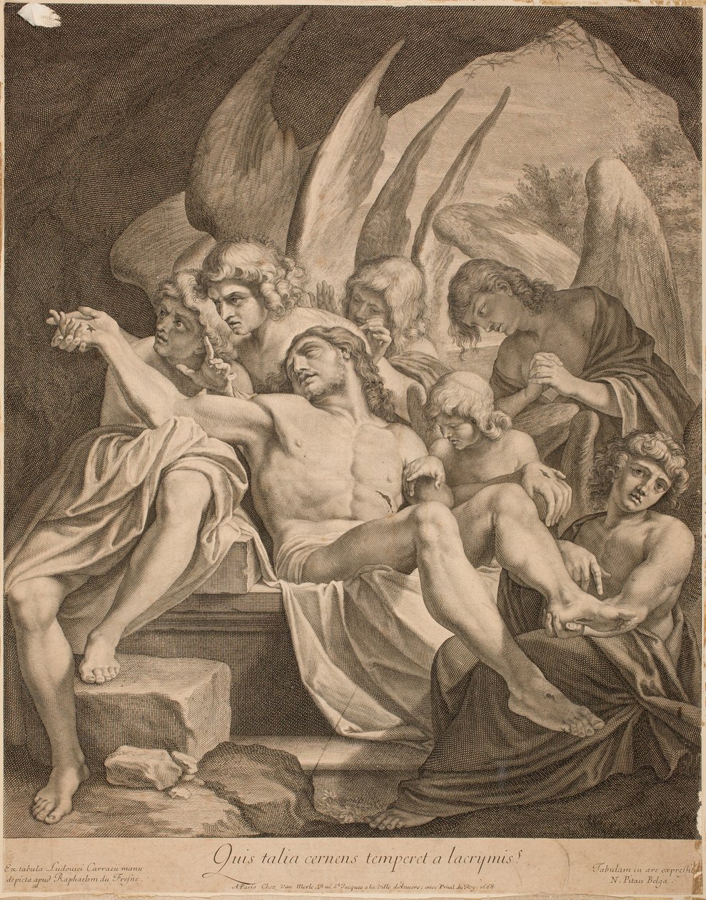 Treenigheten med den döde Kristus, 1668 av Lodovico Carracci