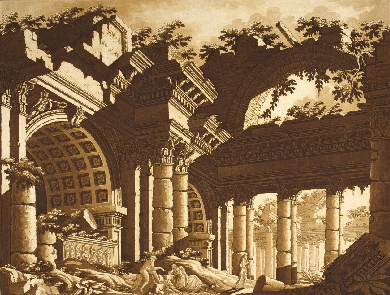 Ruins of a Temple av Lodovico Pozzetti