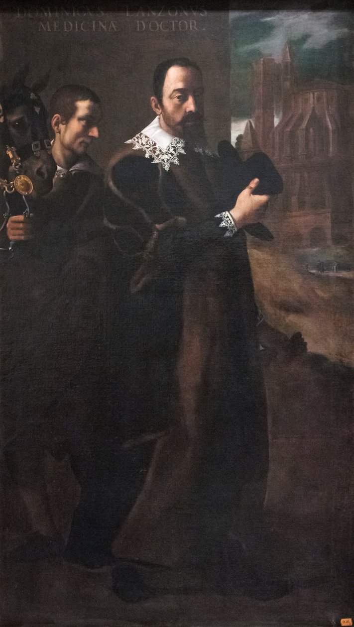 Porträtt av Domenico Lanzoni (olja på duk) av Lodovico (attr. to) Carracci
