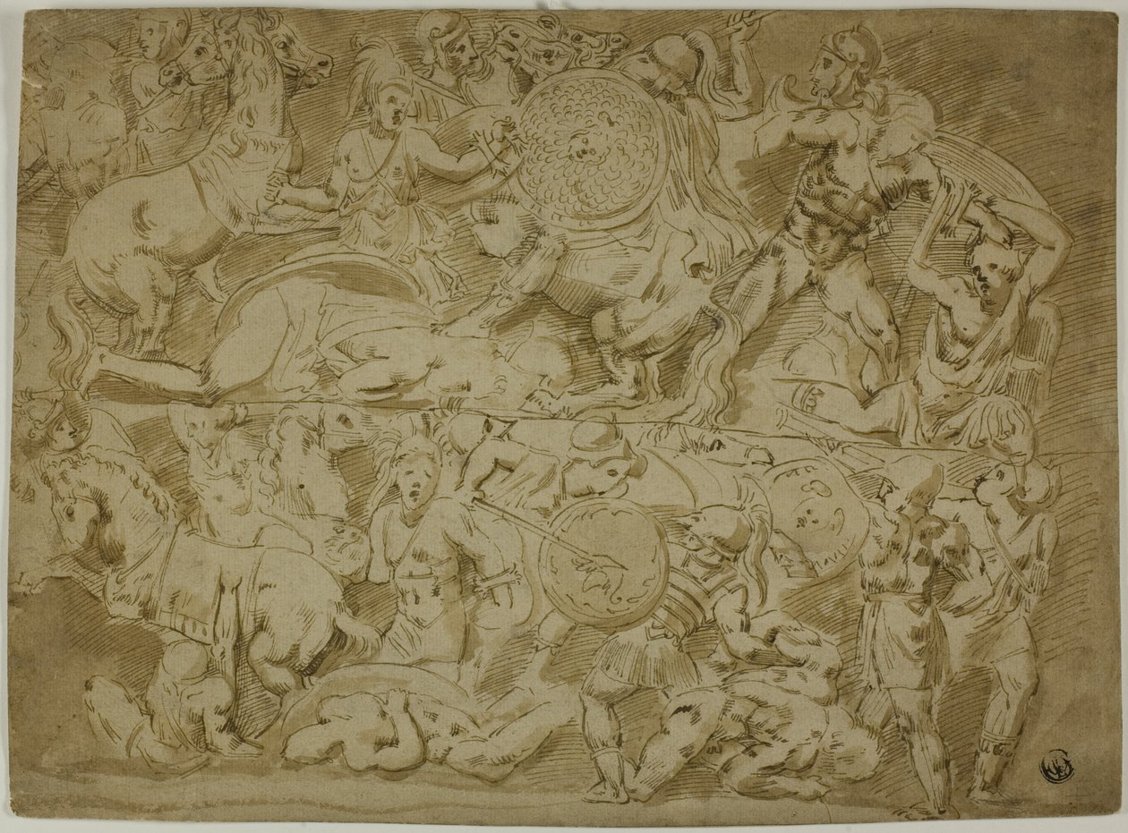 Slaget om amasonerna av Lodovico Carracci