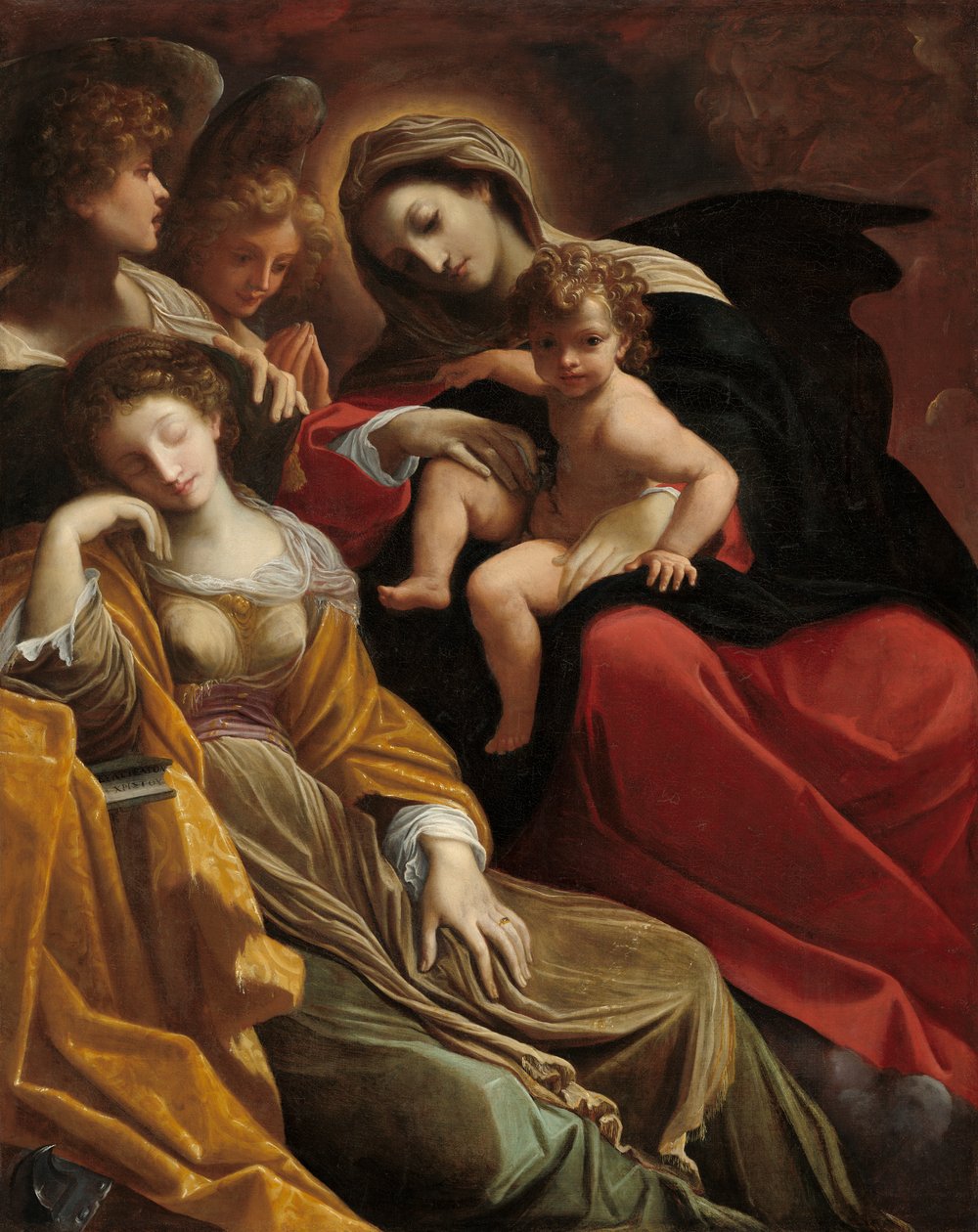 Drömmen om den heliga Katarina av Alexandria, c.1593 av Lodovico Carracci