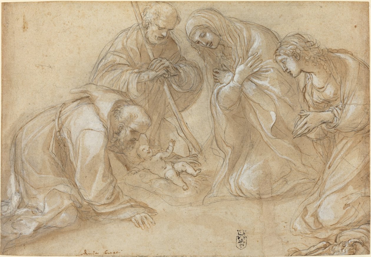 Födelsekyrkan med de heliga Franciskus och Agnes av Lodovico Carracci