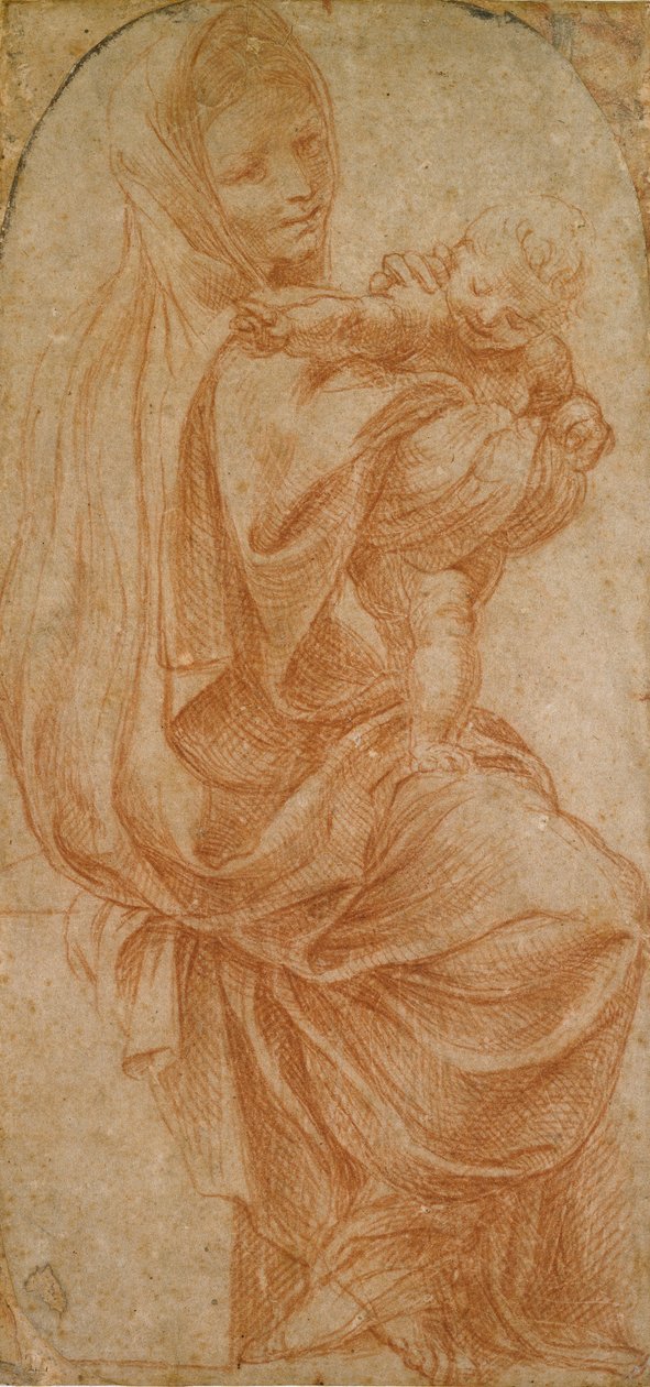 Jungfrun och barnet, 1575-1619 av Lodovico Carracci