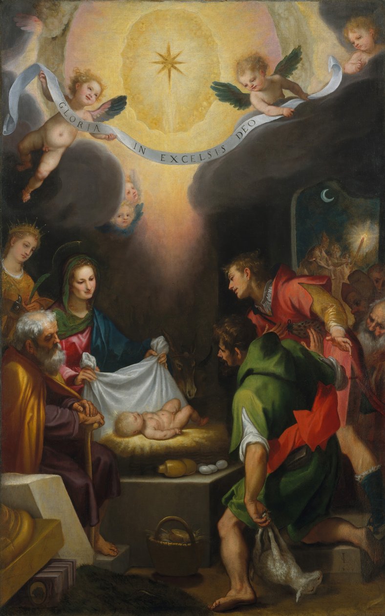 Herdarnas tillbedjan med den heliga Katarina av Alexandria, 1599. av Lodovico Cigoli