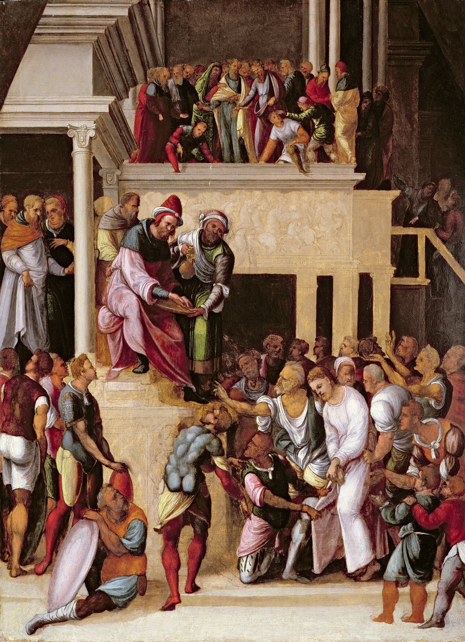 Kristus före Pilatus, ca 1530 av Lodovico Mazzolino