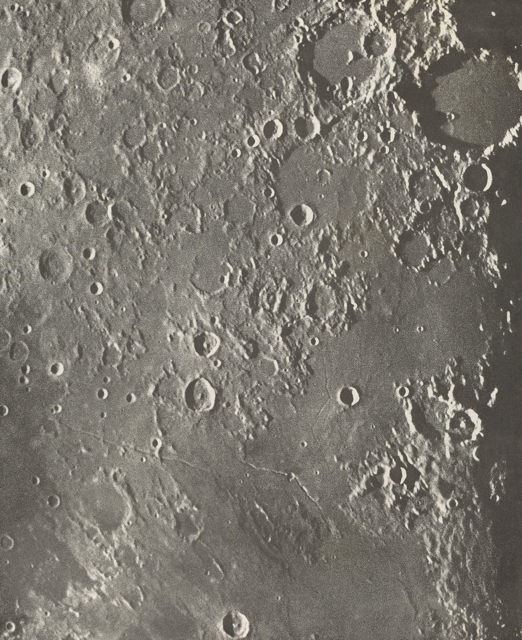 Photographie Lunaire Albategnius - Triesnecker - Manilius av Loewy et Puiseux