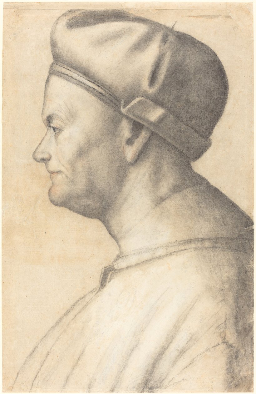 Profil av en man av Lombard 16th Century