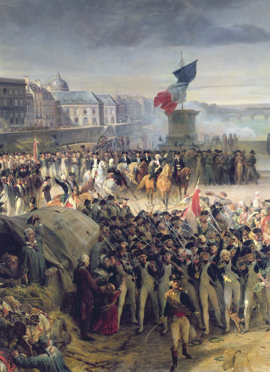 Garde Nationale de Paris lämnar för att gå med i armén i september 1792, ca 1833-36 (uppgift om 34104) av Léon Cogniet