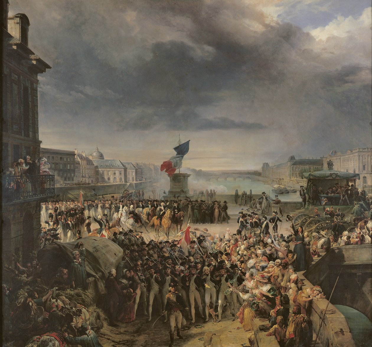 Garde Nationale de Paris lämnar för att gå med i armén i september 1792, ca 1833-36 av Léon Cogniet