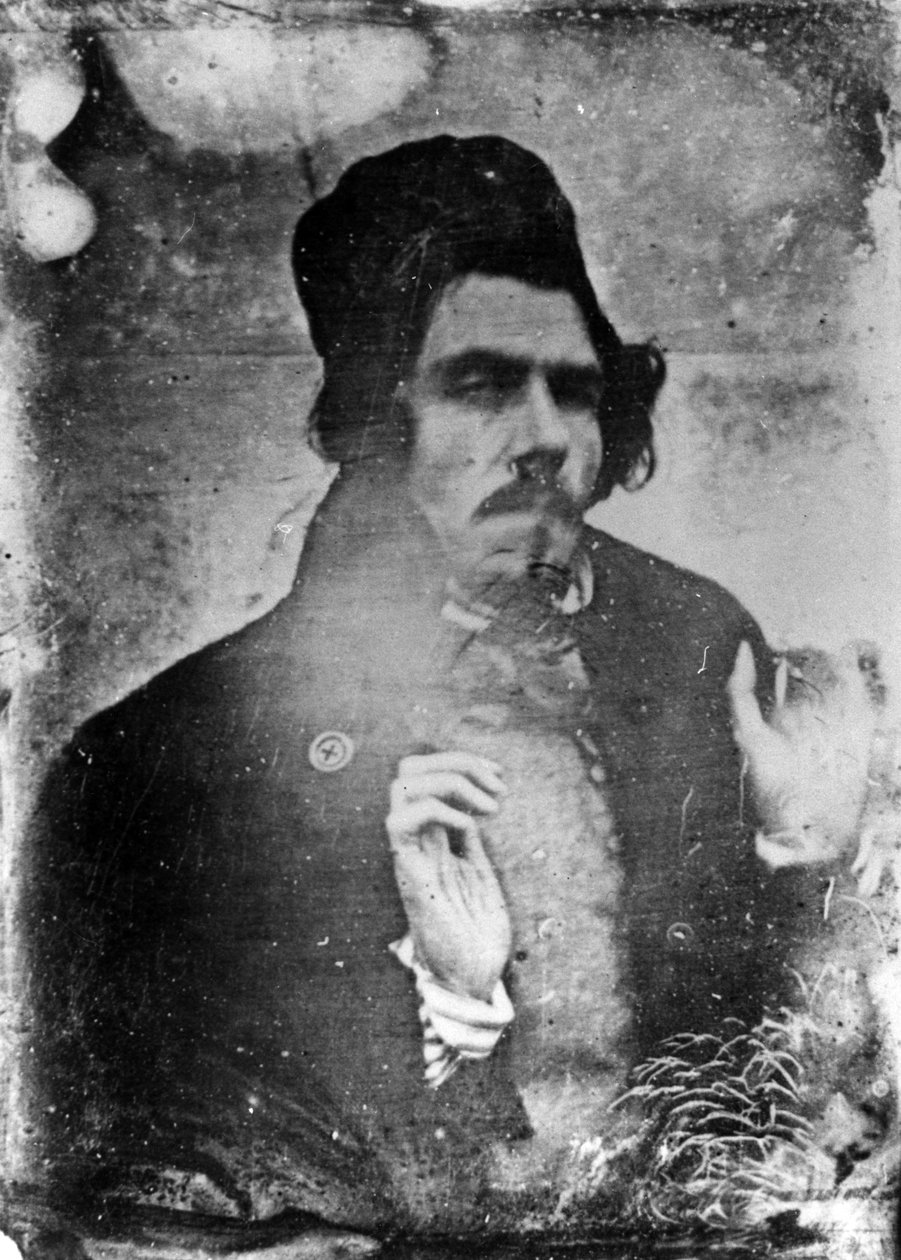 Porträtt av Eugène Delacroix, 1842 (daguerreotypi) av Léon Riesener