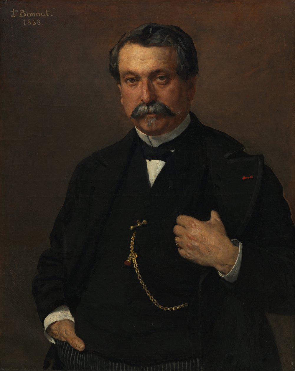 Porträtt av en man, 1868. av Léon Bonnat